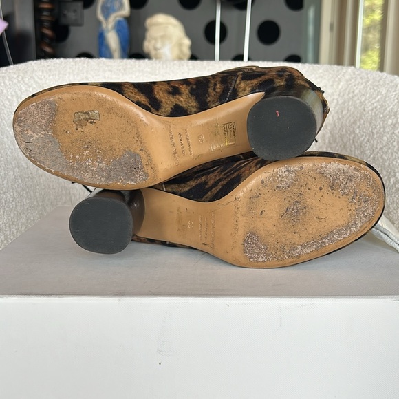 Isabel Marant Leopard Print Velvet Ankle Boots SZ 8 - Picture 9 of 13